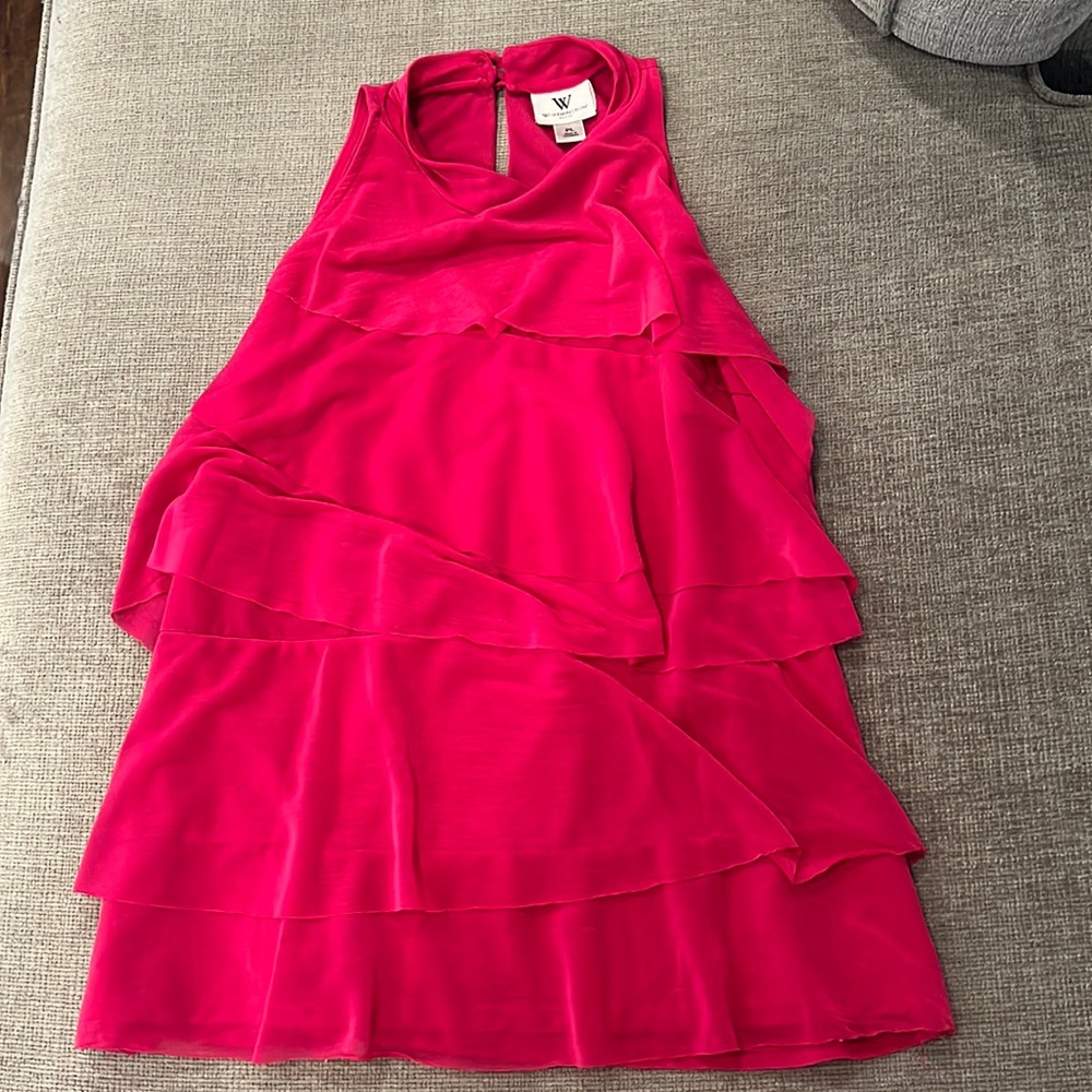 Vibrant pink Worthington blouse. Size petite large